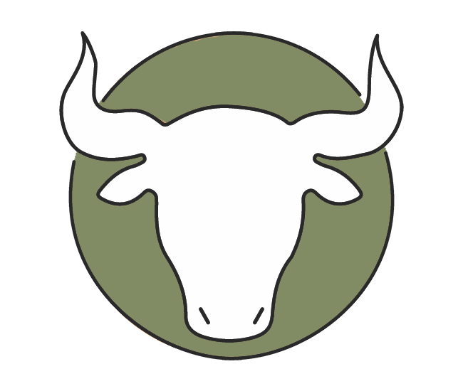 An image of Fixed Signs and Taurus icon symbol. If you have read about the modalities, then you will be slightly familiar with the Fixed Signs.