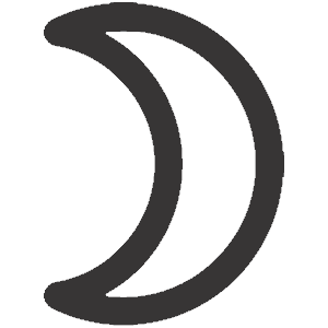 Moon-Glyph-Icon An image of Moon Sign and moon glyph icon. Let’s take a look at The Moon and Moon Signs.